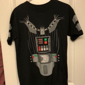 Darth Vader Black textured Boys Shirt XL